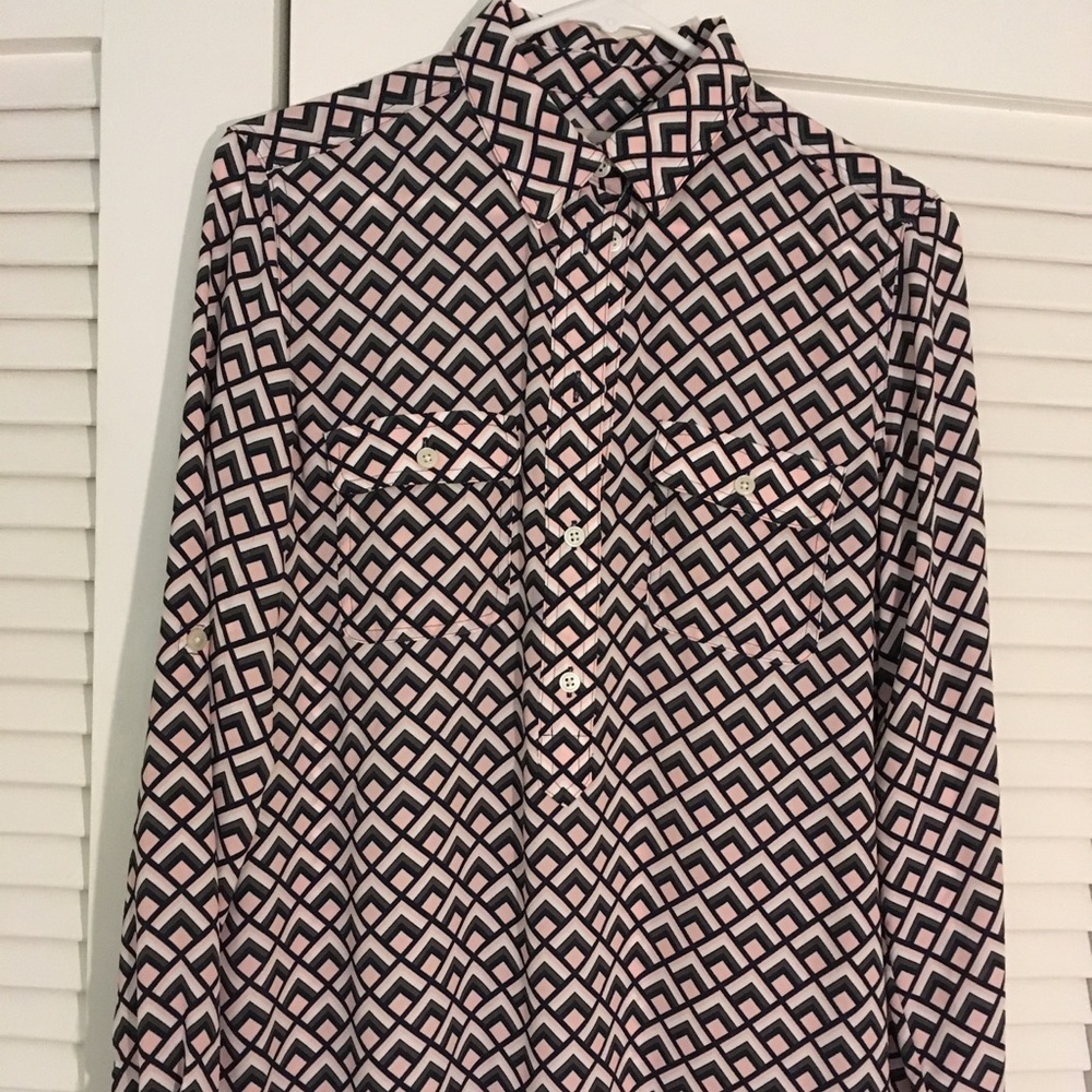 LOFT geometric blouse