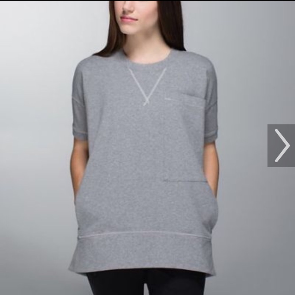 Lululemon athletica gray mudra SS sweatshirt nwt 4