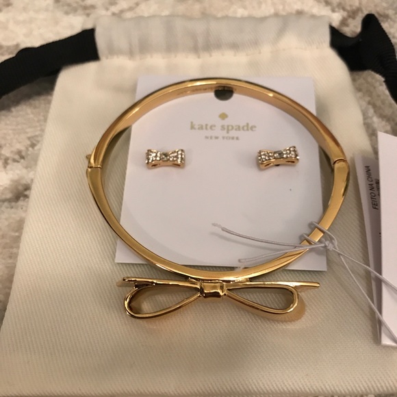NWT Kate Spade bow studded earring - Picture 4 of 7