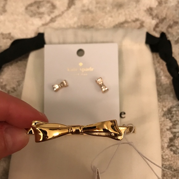 NWT Kate Spade bow studded earring - Picture 5 of 7