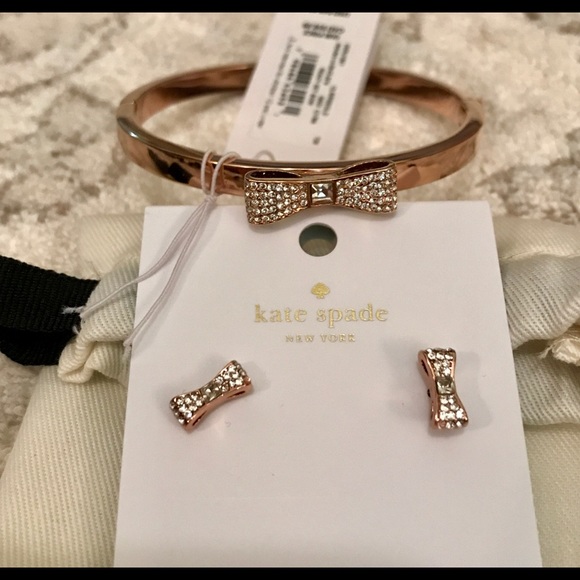 NWT Kate Spade bow studded earring - Picture 3 of 7