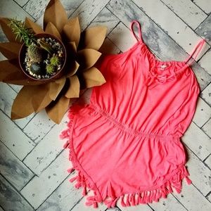 Victoria's Secret Tassel Swim Cover up Romper sz S