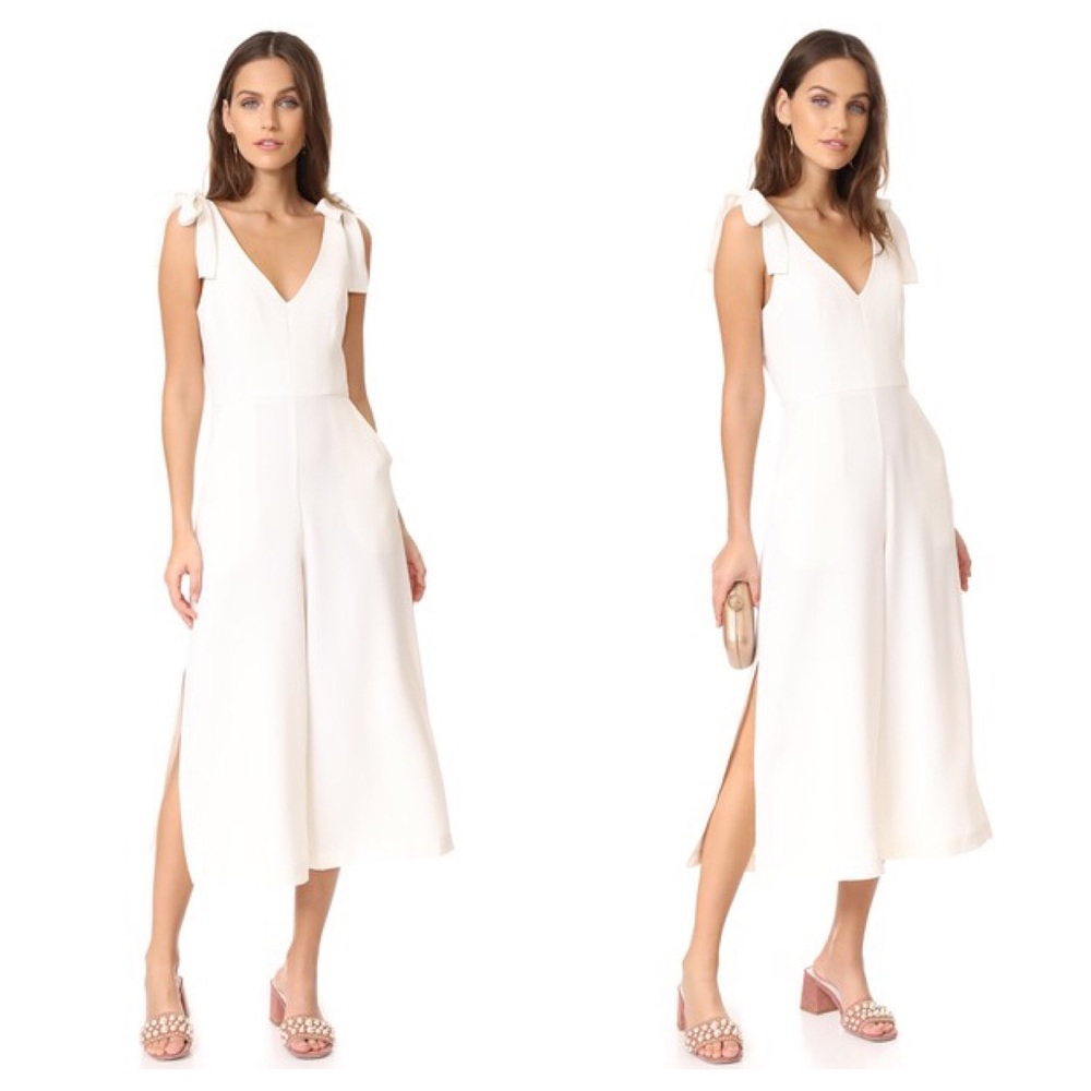 Amanda Uprichard, White Jumpsuit Iris Jumpsuit