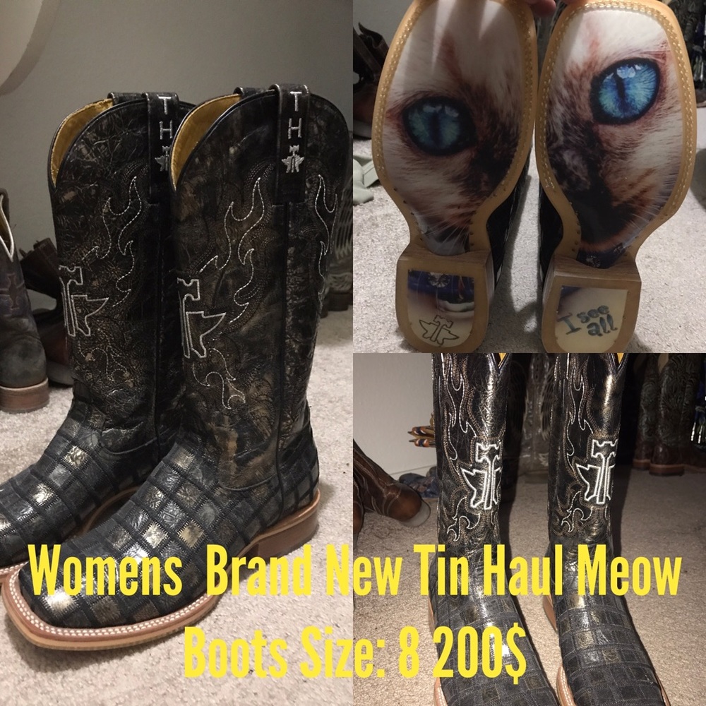 Brand new Tin Haul Boots.