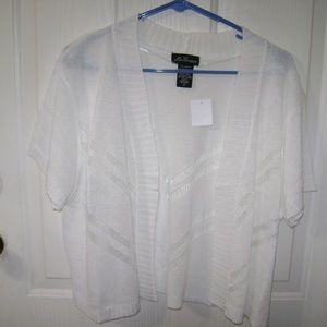 La-Serissa-White-Pointel-Shrug-Bolero-3X-NEW