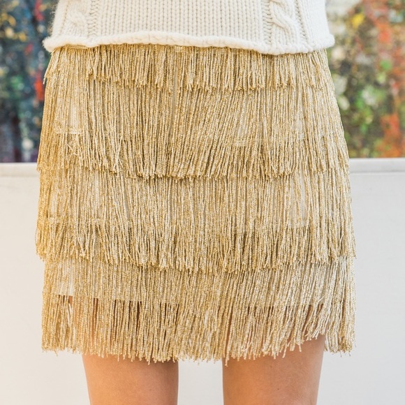 Anine Bing Dresses & Skirts - BNWT Anine Bing Fringe Skirt