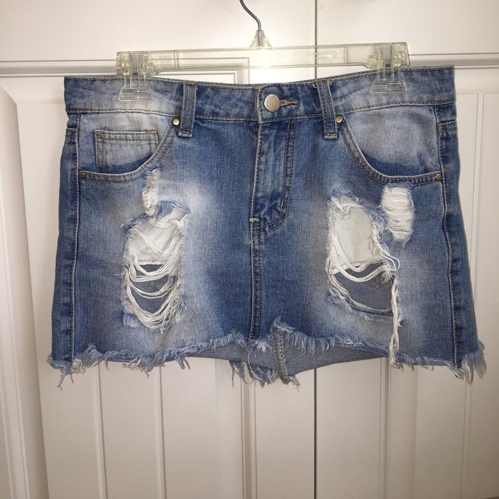 forever 21 denim mini skirt
