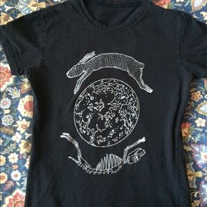 Black Rabbit skeleton t-shirt goth