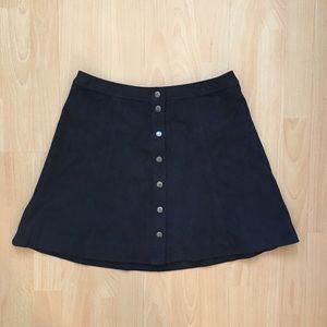 Black Abercrombie Button-Up Skirt