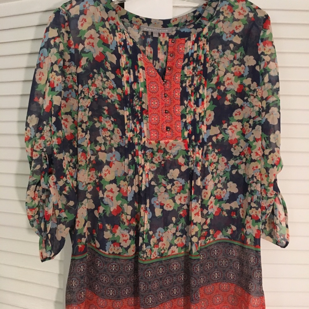 Fun floral flowy top