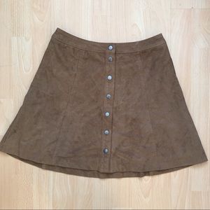 Tan Abercrombie Button-Up Skirt