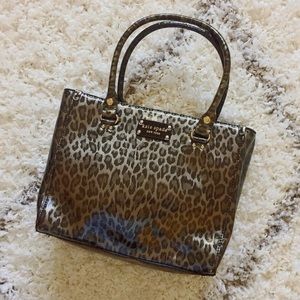 kate spade Patent Leather Leopard Handbag