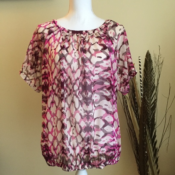 The Limited Short Sleeve Multi-colored Blouse - Picture 1 of 7