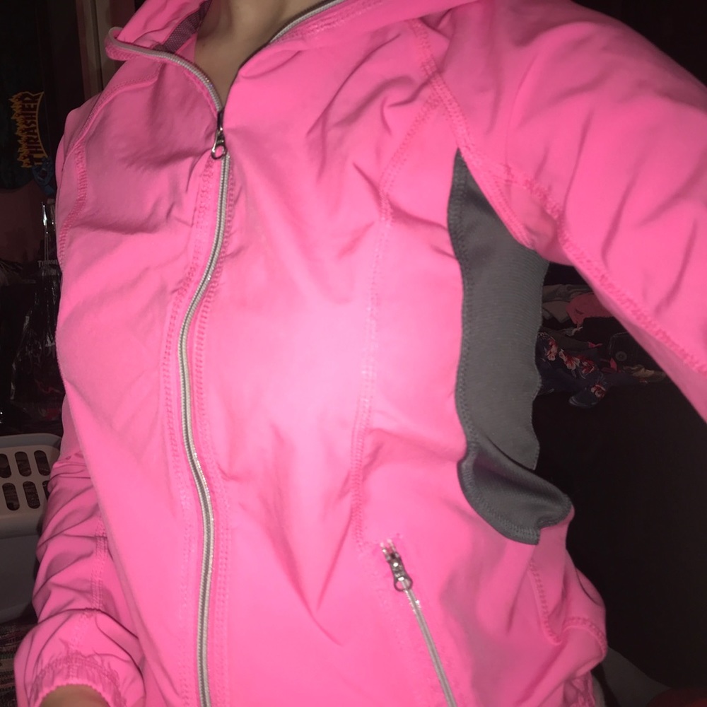 pink workout jacket