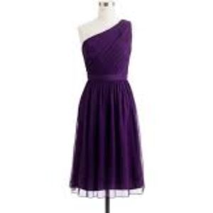 J.crew Kylie Crepe Chiffon Dress in Purple