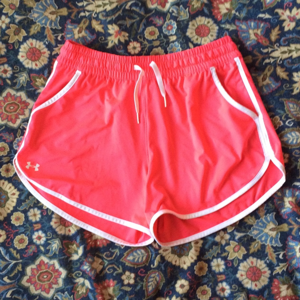 Hot pink coral running workout shorts