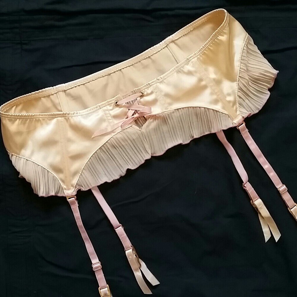 Garter belt and hosiery by Pamela Anderson