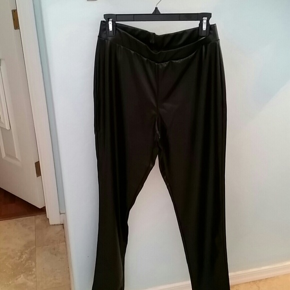 Avon Mark Faux Black Leather Pants-New! - Picture 1 of 2