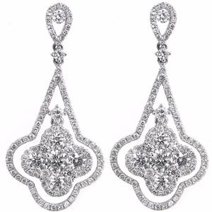 Diamond Earrings 18k white gold beautiful!!!!!!!!!