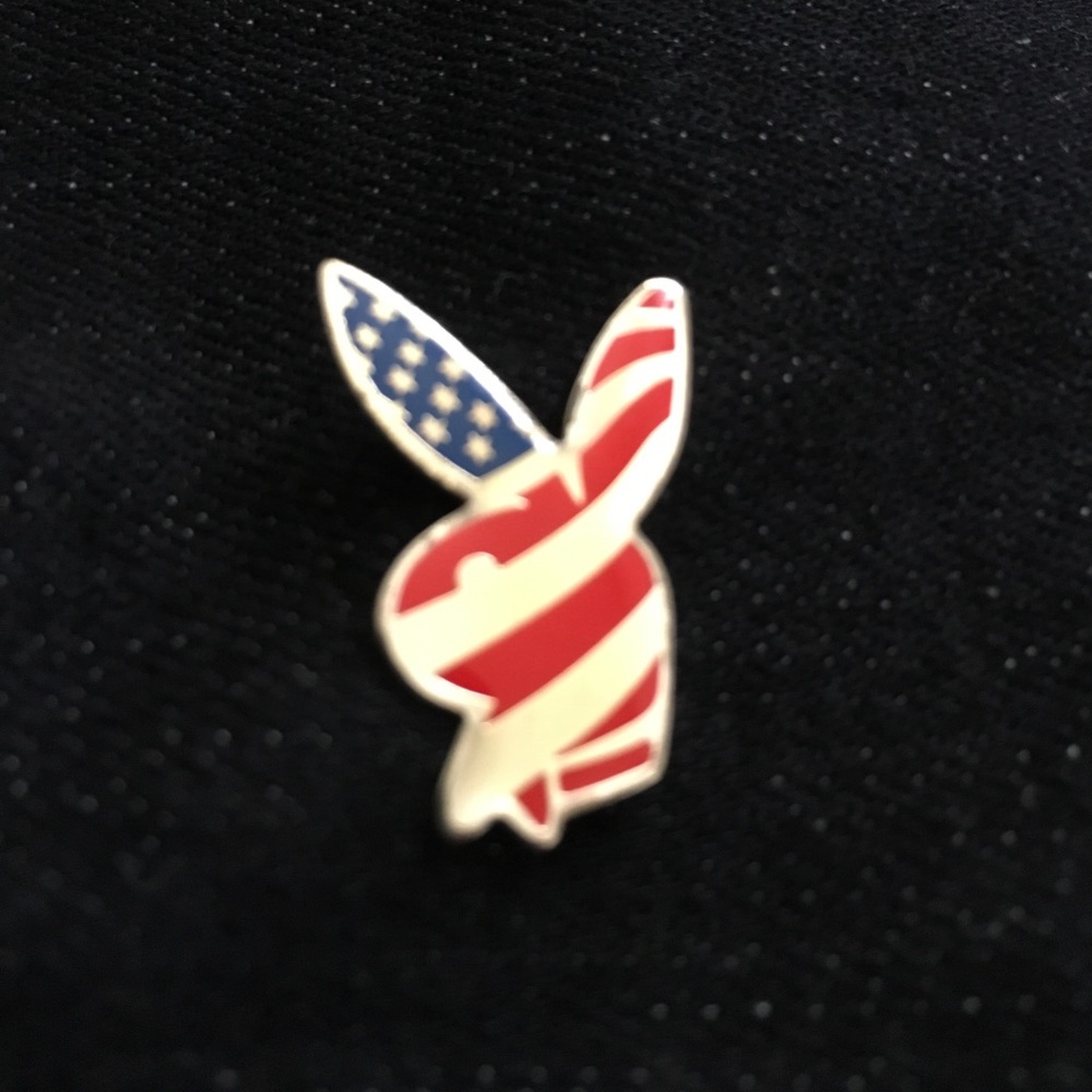Playboy Bunny lapel pin-stars and stripes