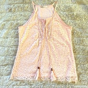 ✨Laffaire Pink Top with Fray Detail✨