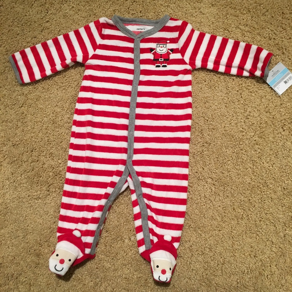 NWT Carter's Christmas pajamas with Santa, 6M
