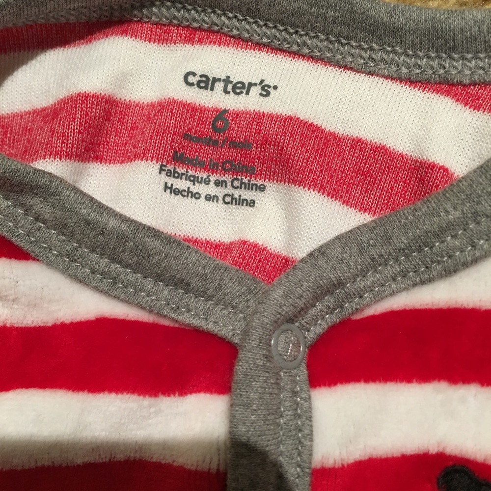 NWT Carter's Christmas pajamas with Santa, 6M - Picture 3 of 4