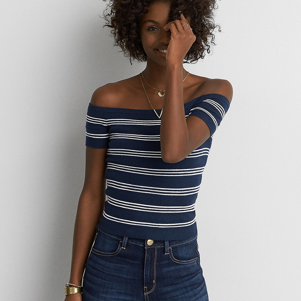 NWT American Eagle Off the Shoulder Top Sz s - Picture 1 of 7