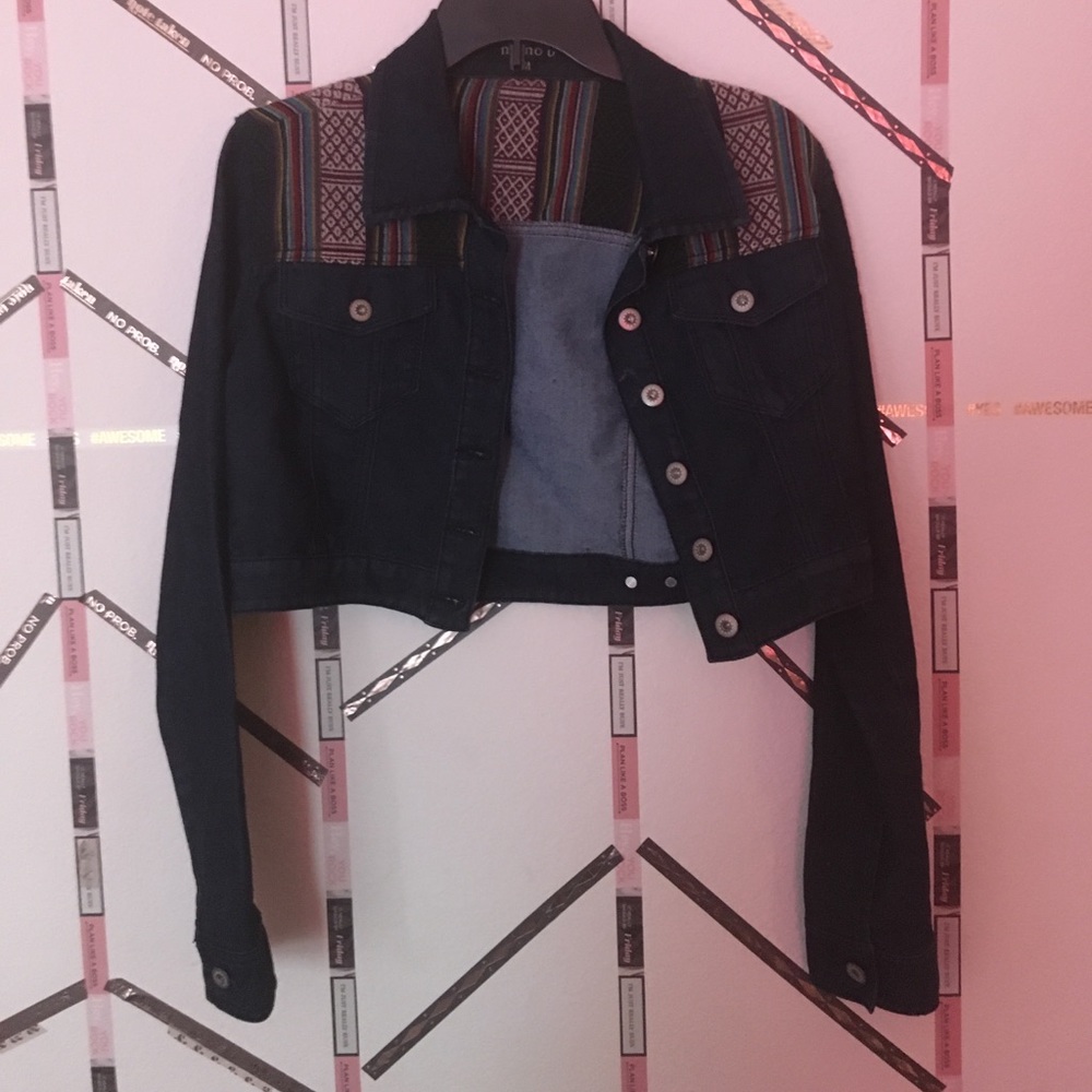Denim crop jacket