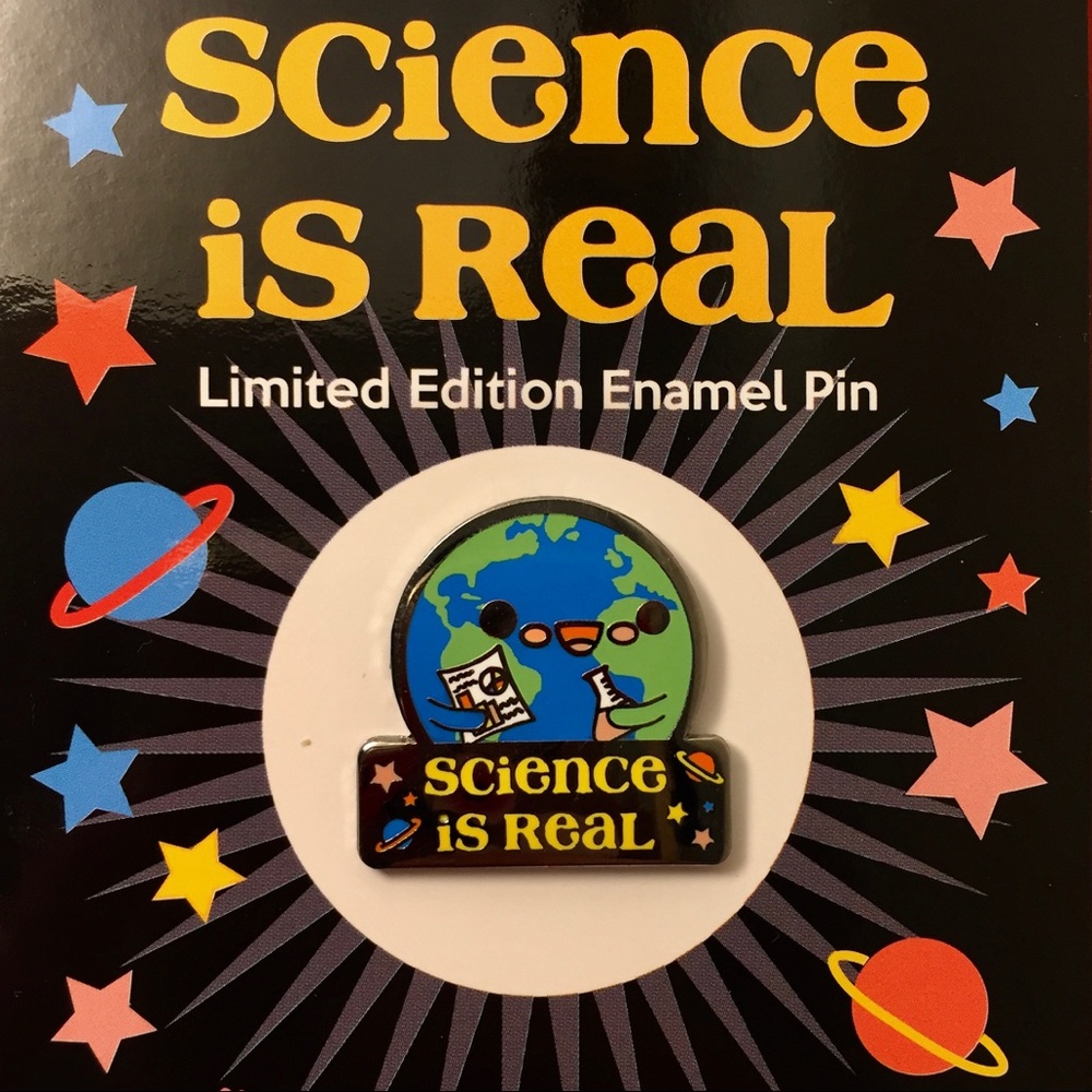 Science is Real Enamel Lapel Pin NWT