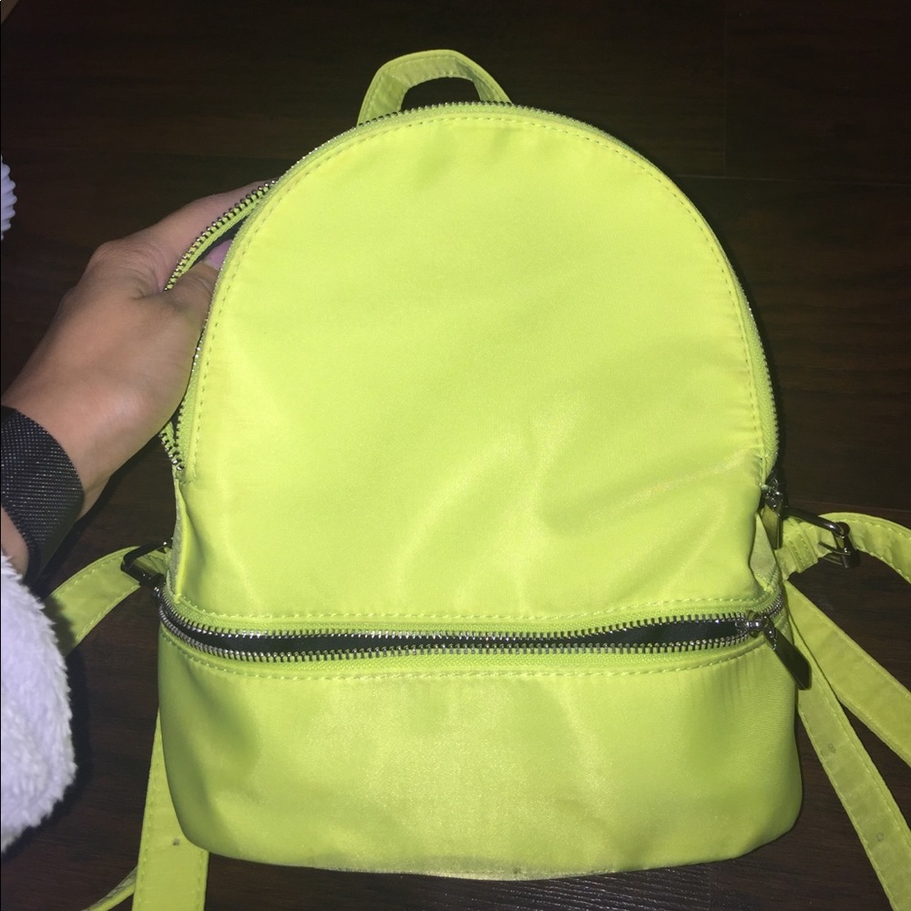 small neon yellow backpack