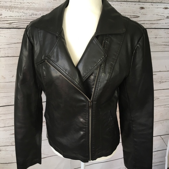 a.n.a Jackets & Blazers - Black moto biker jacket - faux leather