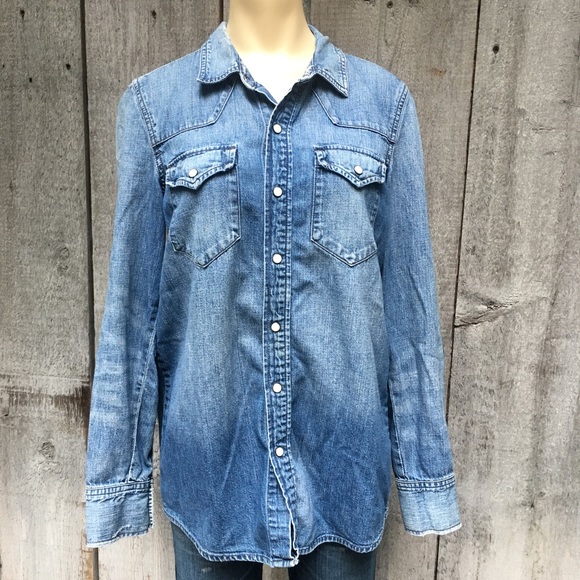 madewell denim western shirt