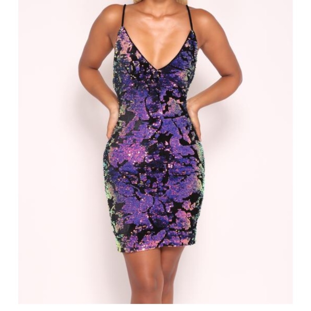 Iridescent Sequin Bodycon Dress