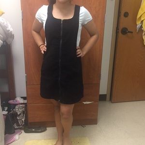 Black overall dress
