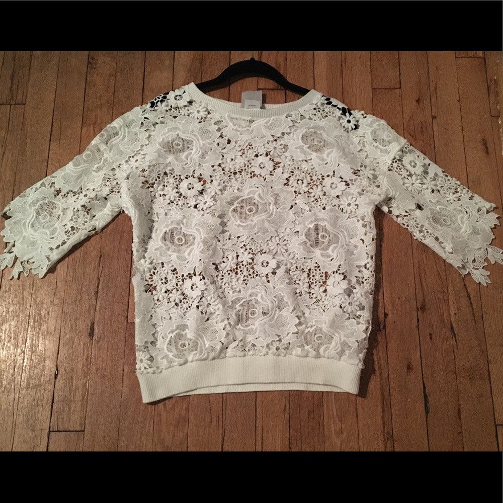 Anthropologie “Dolan” lace top. Mint.