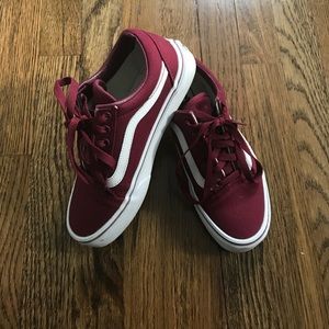 Burgundy Vans Old Skool