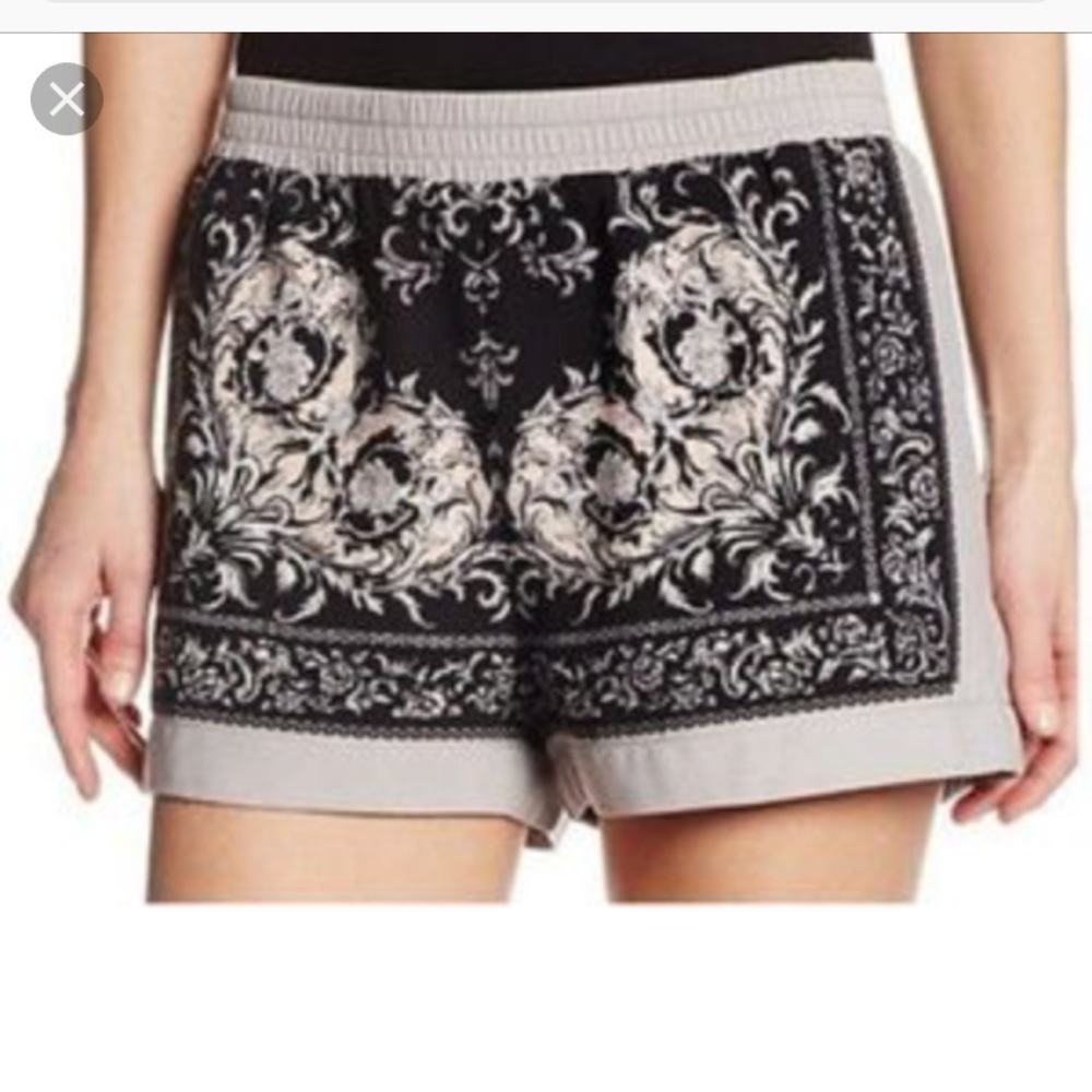 BCBG black print Issac pullon shorts