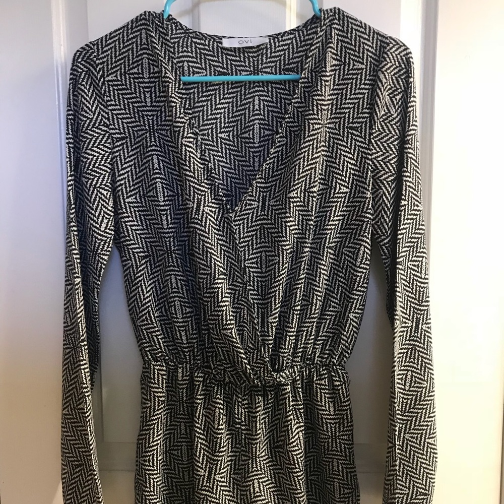 Black and white romper