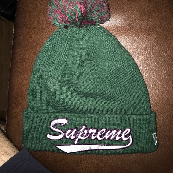 Green supreme beanie main image 4
