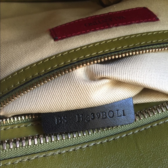 Valentino Rockstud double handle olive green bag - Picture 8 of 8