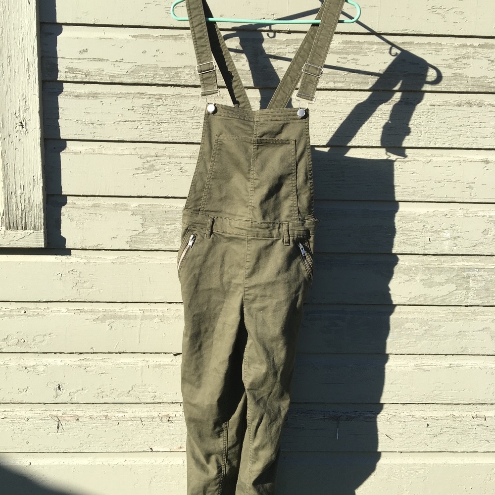 Olive green overalls