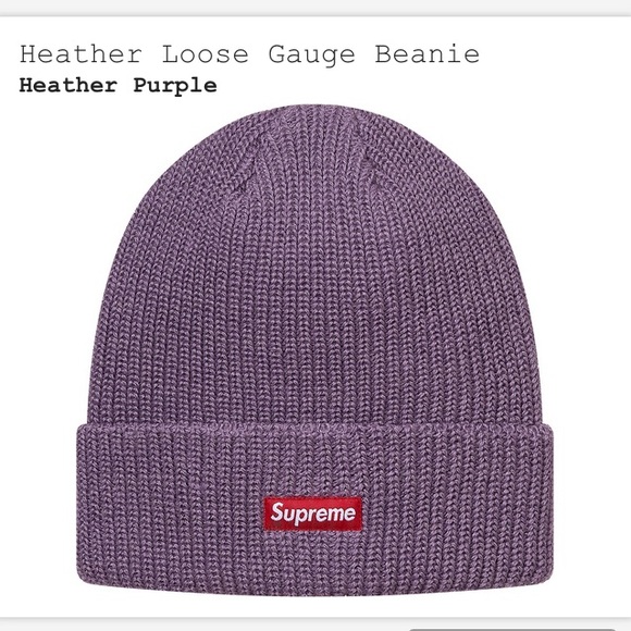 supreme heather loose gauge beanie