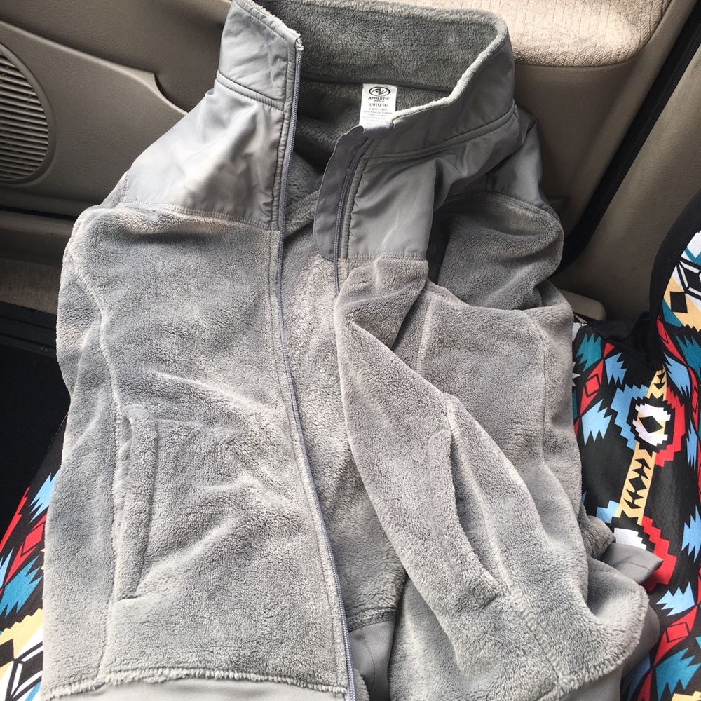 Grey fuzzy jacket