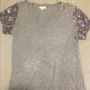 Aerie glitter sleeve t-shirt
