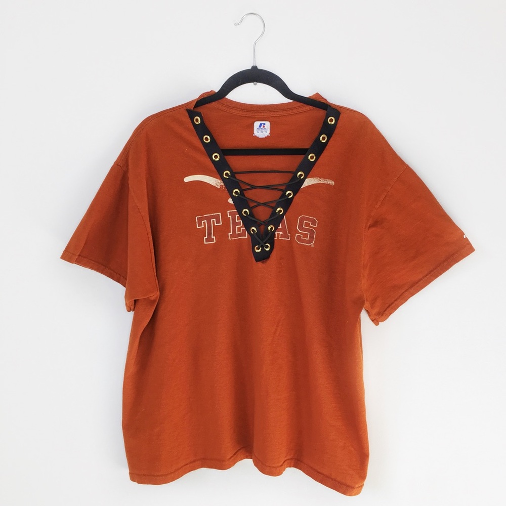 UT Longhorns Lace Up Tee