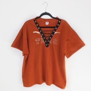 UT Longhorns Lace Up Tee