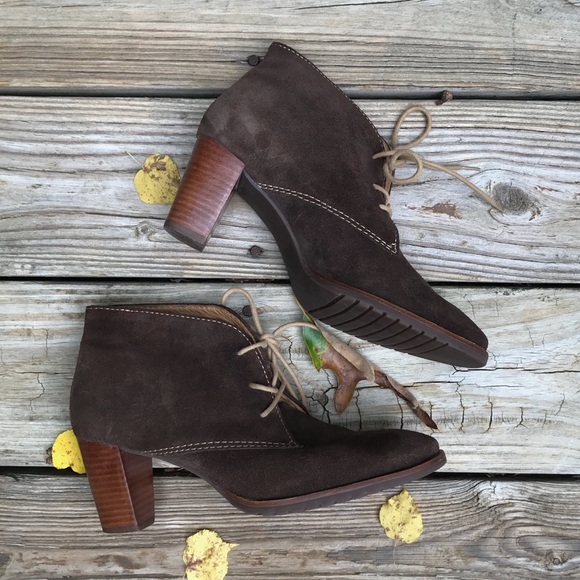 Comfort Maven by Mercy Shoes -  COMFORT MAVEN Brown Suede Booties, Size 8.5