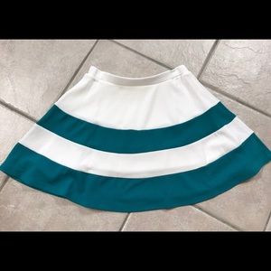 Striped skater style skirt