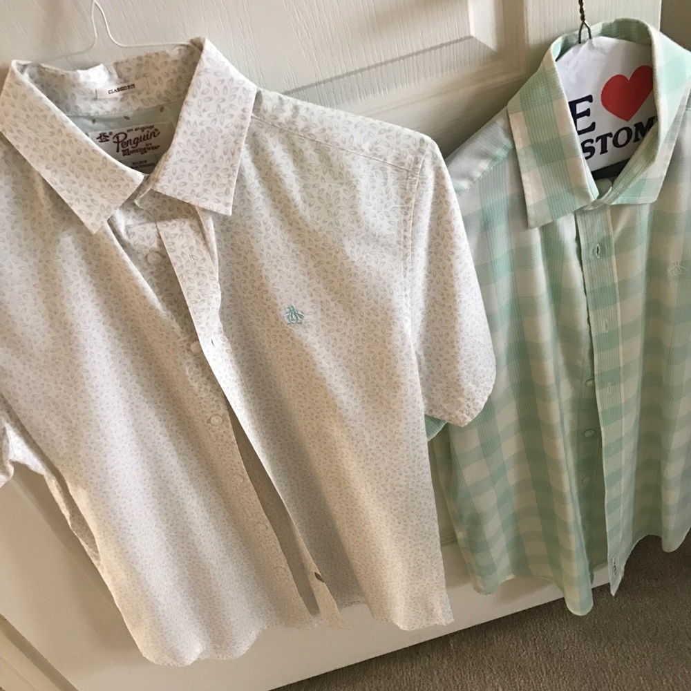 BUNDLE!! Penguin Short Sleeve Button Ups! 2 for 1